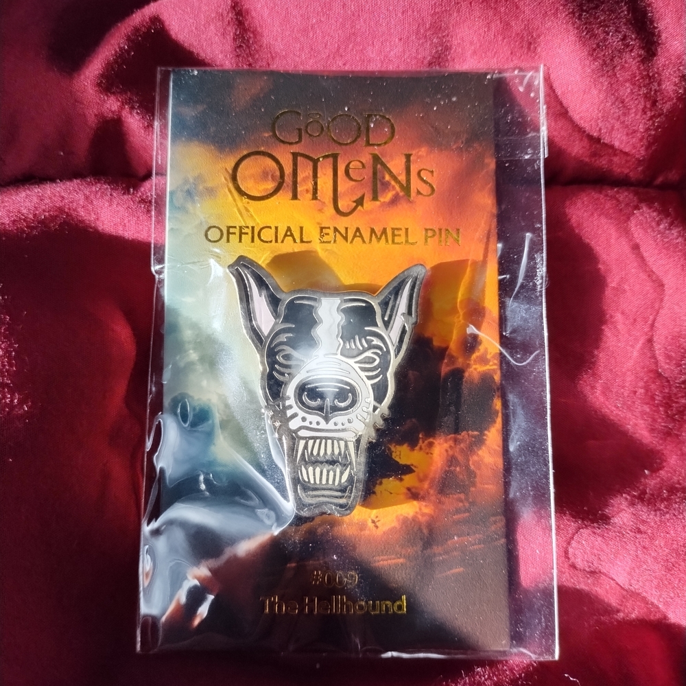 Good omens The Hellhound Enamel Pin #009